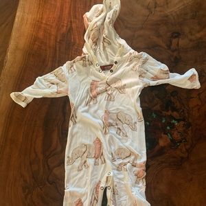 Milkbarn Hooded Elephant Romper